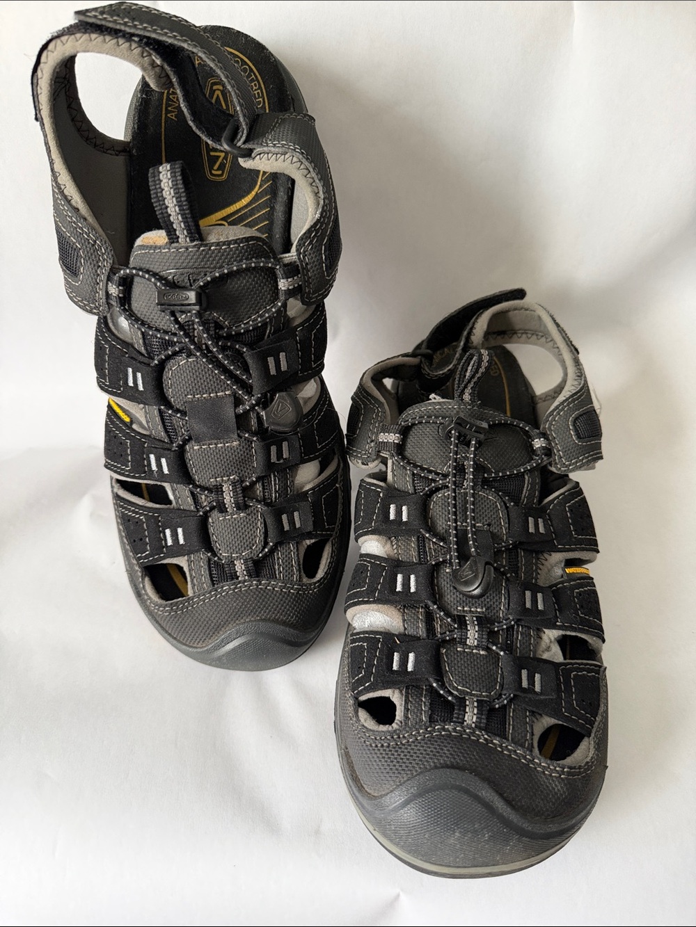 Keen mens Black and Gray Closed-Toe Sport Sandals